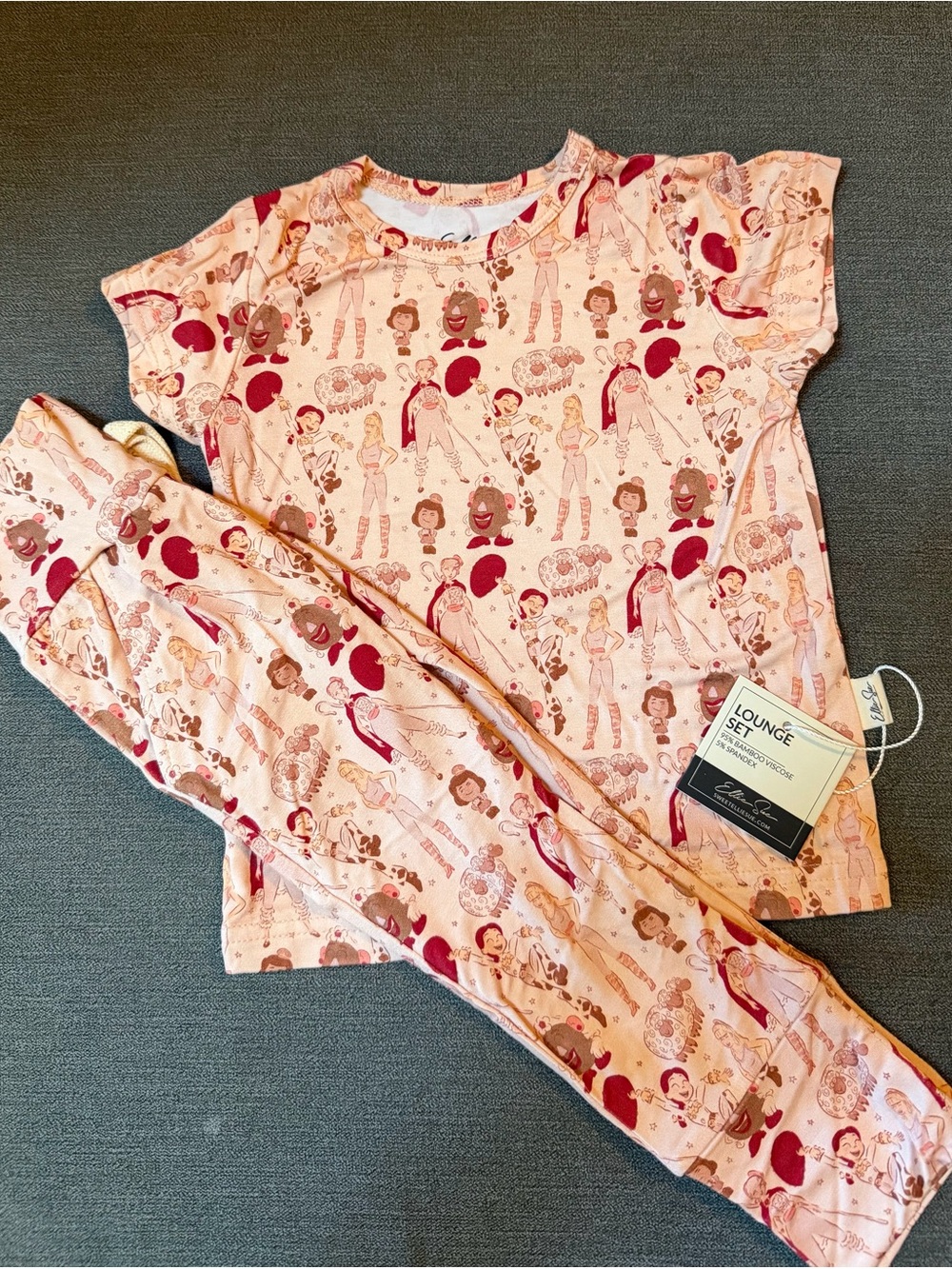 Pink Toy Story Girls Bamboo Ellie Sue Lounge Set